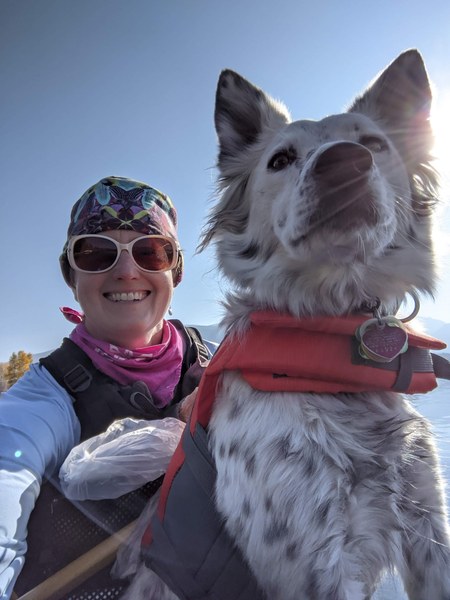 Madeline Bachner Lane and her dog Eddy