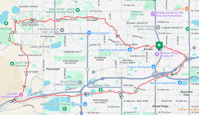Bike – Ralston Creek Trail to Eastley Road to Clear Creek Trail Loop