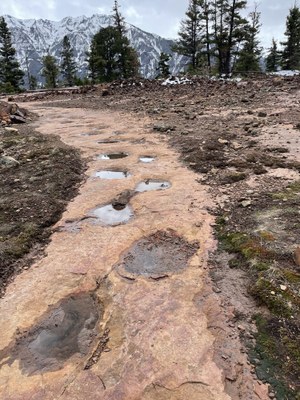 Hiking – Ouray's Silvershield Trail to the West Gold Hill Dinosaur Tracksite -- Group #2