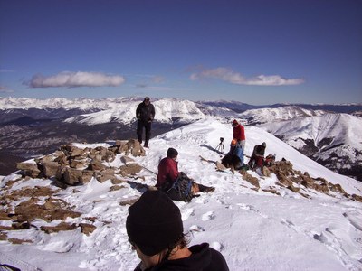 Mountaineering – Quandary Peak via East Ridge (standard route). Mountaineering – Quandary Peak via East Ridge (standard route).