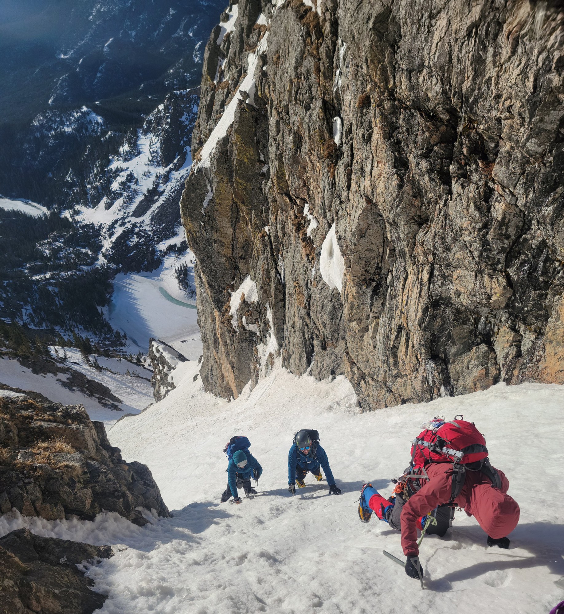 Mountaineering – RMNP Bear Lake TH - Dragon's Tail Couloir — The