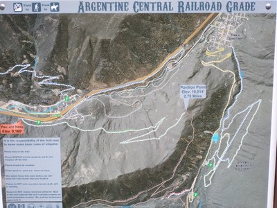 Pavilion Point via Argentine Central Railroad Grade